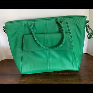 Thirty-One (31) brand Kelly green large tote bag